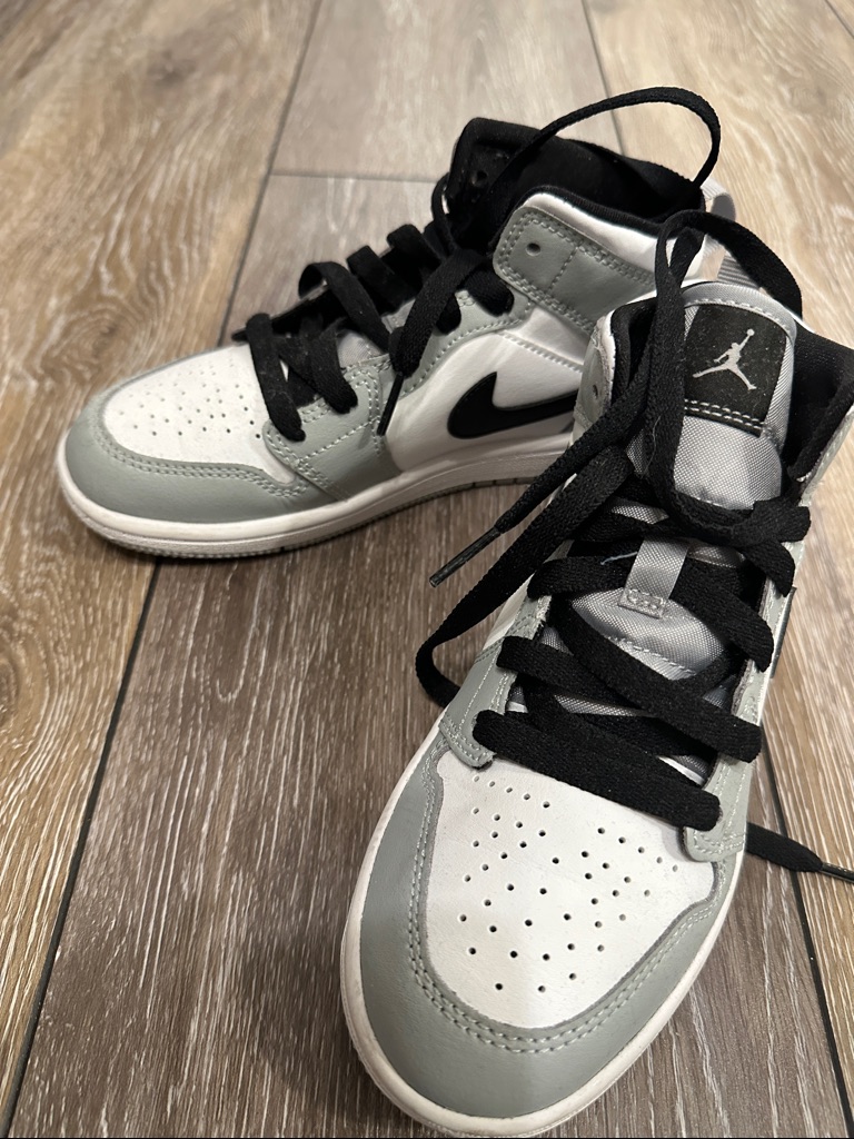 Nike Air Jordan 1 Mid Gray, White & Black